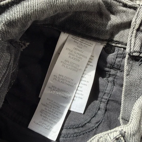 Good American Good Legs Flare Jeans in Black338 - Picture 9 of 9